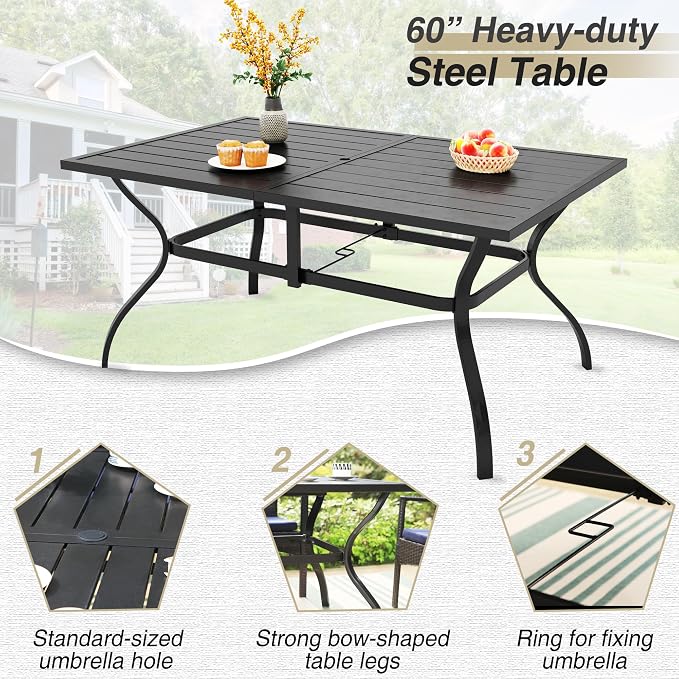 PHI VILLA 7 Piece Patio Dining Set - Image 3