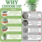 2 Pack 8 Inch Pots for Plants Indoor, Plastic Self Watering Planters - Image 7