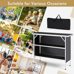 COSTWAY Folding Picnic Camping Table, Portable Lightweight Aluminum Table - Image 9