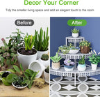 3 Tier Plant Stand Semi-Circular Flower Pot Organizer Rack Quarter Round Plant - Image 3