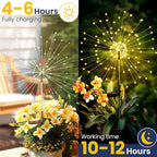 4 Pack Solar Firework Lights 200 LED Create Magical Nights, Waterproof - Image 2
