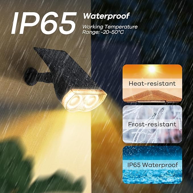Linkind Solar Lights Outdoor Waterproof IP65, StarRay RGB Solar Spot Lights - Image 4