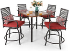 Sophia & William Outdoor Patio Bar Set 5 Piece High Dining Table and Chairs by SophiaWilliam