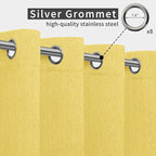 Easy-Going Linen Look Outdoor Curtains Waterproof Windproof Porch Curtains - Image 3