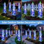 Solar Garden Lights, Solar Blue Delphinium Flowers Lights 8 Pack 160 LEDs - Image 6