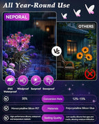 Neporal Solar Garden Lights, 6PK Purple Phalaenopsis Solar Flowers Outdoor - Image 4