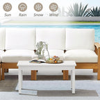 LUE BONA Outdoor Coffee Table Rectangle, 42.5" HDPS Patio Coffee Tables - Image 4