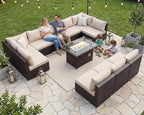 NICESOUL Modern Luxury Outdoor Patio Sectional Furniture Set - Image 3