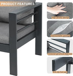3-Seater All-Weather Iron Patio Sofa - Image 6