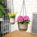 Maxcheck 4 Pcs Self Watering Hanging Planters Indoor Gift 6.5'' 4.5'' Hanging - Image 4