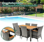 Tangkula 9 Piece Rattan Outdoor Dining Set - Image 3