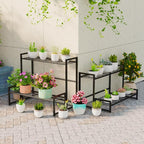 Garden 4 you 4 Tier Stair Style Large Metal Plant Stand Stackable, Garden - Image 5