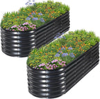 1MORE Galvanized Raised Garden Bed- Planter Garden Boxes Outdoor, Raised Beds by 1MORE