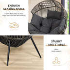 Vongrasig Wicker Egg Chair PE Rattan Chair - Image 5