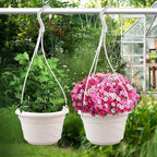 VIDELLY 4 Pieces Plastic Hanging Planters, 5.9 in Dia x 3.54 in H, Flower Plant - Image 5