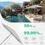 JEAREY 6.5x10 ft Rectangular Patio Umbrellas Rectangle Outdoor Umbrella - Image 5