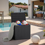 JUMMICO 42 Gallon Deck Box Waterproof, Resin Outdoor Storage Box - Image 7