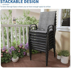 PIZZELLO Patio Chairs Set of 8 - Image 3