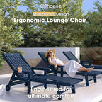 Patio Chaise Lounge Chair Set of 4, Oversized Lounge Chair Outdoor - Image 3