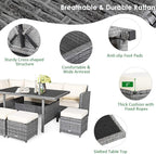 Tangkula 7 Pieces Patio Furniture Set, Outdoor Sectional Rattan Dining Sofa Set - Image 6