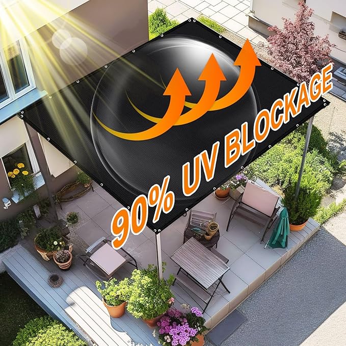 Artpuch 90% Sun Shade Cloth, 4 x 8 FT Pergola Shade Cover Canopy - Image 3
