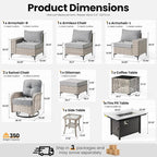 ovios 9-Piece Patio Furniture Set - Image 9