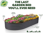 Plant & Plot Galvanized Raised Garden Beds Outdoor // 8×4×1 ft Planter Raised - Image 5