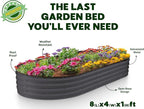 Plant & Plot Galvanized Raised Garden Beds Outdoor // 8×4×1 ft Planter Raised - Image 5