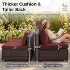 NICESOUL 10 Pieces Outdoor Patio Furniture Set - Image 7