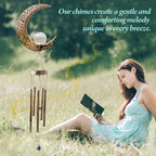 Moon Solar Lights Wind Chimes for Outside Gift for Women, Mom and Grandma - Image 6