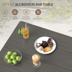 Outdoor Bar Table, Waterproof Aluminum Top, Weather Resistant, Indoor or - Image 4