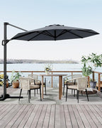 GarveeLife 10 ft Patio Umbrella Outdoor Large Cantilever Umbrella Market Sun by GarveeLife