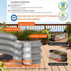 Raised Garden Bed Outdoor 2 Sets Oval Large Coating Metal Planter Box - Image 5
