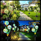 Upgraded Solar Garden Lights, 4 Pack Outdoor Solar Lights, Bigger Round Panel - Image 4