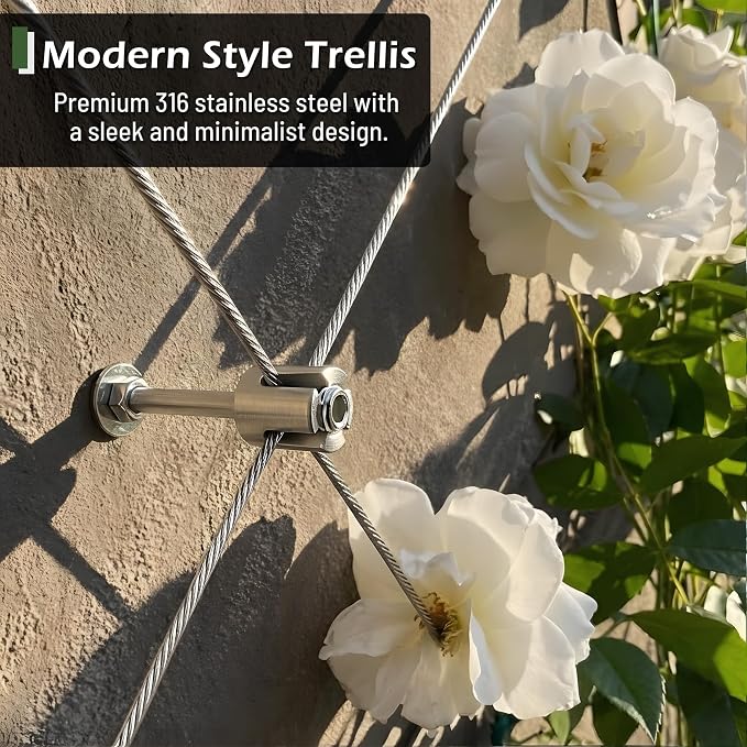 Wire Trellis for Climbing Plants Outdoor, 30-Set Wall Trellis Kit, T316 - Image 2