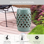 Outsunny 13" x 18" Ceramic Garden Stool - Image 4