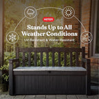 Keter Solana 70 Gallon Storage Bench Deck Box - Image 4
