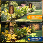 Solar Pathway Lights Outdoor, LED Bright Metal Retro Waterproof, Outside - Image 5