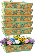 6 Pack 24 Inch Window Boxes Planter Railing Planters Box by KarlliuHOMEGARDEN