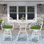 VIVIJASON 3-Piece Patio Swivel Bar Stools Set, All Weather Cast Aluminum - Image 7