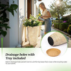 QCQHDU Set of 2 9 Gallon Tall Large planters - Image 2