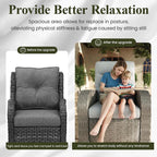 LayinSun Oversized Wicker Outdoor Swivel Glider Recliner - Image 6