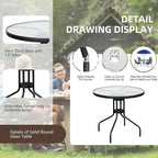 Vongrasig 6 Pieces Folding Patio Dining Set, All Weather Small Metal Outdoor - Image 6