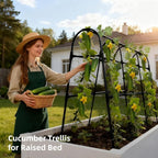 Cucumber Trellis for Raised Bed, U-Shape Garden Arch Metal Support for Climbing - Image 5