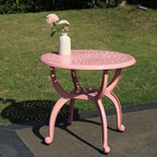 Cast Aluminum Outdoor Side Table, Small Patio Table, Outdoor Coffee Tables - Image 6