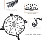 Black Plant Stand for Flower Pot Heavy Duty Potted Holder Indoor Outdoor Metal - Image 4