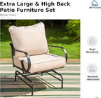 MFSTUDIO 7 Seats Large Metal Patio Conversation Sets, 6 Pieces Outdoor Patio - Image 5