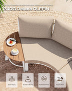 Outdoor Aluminum Round Coffee Table, All-Weather Patio Coffee Tables - Image 4