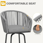 DWVO Outdoor Counter Height Bar Stools Set of 2, Patio Swivel Bar Chairs - Image 6