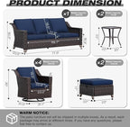 Joyside Wicker Patio Furniture Sets, 9 Pieces Upgraded Large Size Outdoor - Image 2